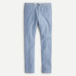 Slim-fit chino pant in stretch chambray